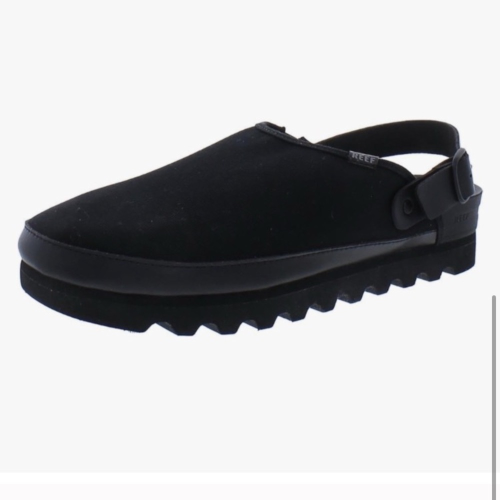 Reef Black Sage Cushioned Slip-On Clogs with Buckle Adjustment Platform